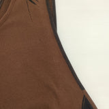 JURGEN LEHL J0183UA042 ノースリーブワンピース フラワー 花 ストレッチ 朝顔 ワンピース ブラウン ブラック レディース ヨーガンレール【中古】6-0711S△