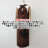 JURGEN LEHL J0183UA042 ノースリーブワンピース フラワー 花 ストレッチ 朝顔 ワンピース ブラウン ブラック レディース ヨーガンレール【中古】6-0711S△