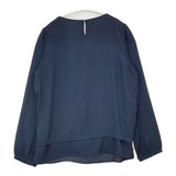 NATURAL BEAUTY BASIC 017-6214901 シフォン カシュクール風 ブラウス シャツ ネイビー レディース ナチュラルビューティーベーシック【中古】6-0917M∞