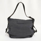 SLOW Truck French Army Shoulder Bag 定価33000円 バイオウォッシュ加工 2wayリュック ショルダーバッグ ブラック メンズ スロウ【中古】6-0710G♪