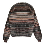 babaghuri J0544KB641 7色のボーダーニット アルパカウールリネン 定価68200円 日本製 セーター ニット 24AW ブラック オレンジ レディース ババグーリ【中古】6-0918T♪