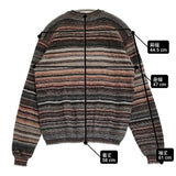babaghuri J0544KB641 7色のボーダーニット アルパカウールリネン 定価68200円 日本製 セーター ニット 24AW ブラック オレンジ レディース ババグーリ【中古】6-0918T♪