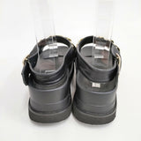 UNITED ARROWS ビッグチェーン バックストラップ サンダル 8479 サイズ37 サンダル クロ ゴールド レディース ユナイテッドアローズ【中古】6-0713S◎