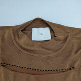 TAN クロップド丈Tシャツ CLING FILM CROPPED TEE 定価29700円 セーター ニット ブラウン レディース タン【中古】6-0711S△