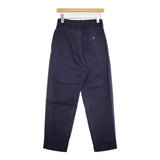 MHL. 595-7142503 RAISED COTTON DRILL TROUSERS ノンタック パンツ ネイビー レディース エムエイチエル【中古】6-0822G∞