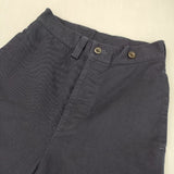 MHL. 595-7142503 RAISED COTTON DRILL TROUSERS ノンタック パンツ ネイビー レディース エムエイチエル【中古】6-0822G∞