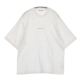MARNI モックネック サイズ50 HUMU0223P1 コットン ロゴプリント 半袖Ｔシャツ カットソー 22SS ホワイト メンズ マルニ【中古】6-0901S♪