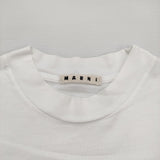 MARNI モックネック サイズ50 HUMU0223P1 コットン ロゴプリント 半袖Ｔシャツ カットソー 22SS ホワイト メンズ マルニ【中古】6-0901S♪