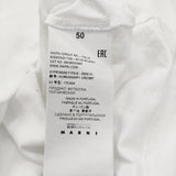 MARNI モックネック サイズ50 HUMU0223P1 コットン ロゴプリント 半袖Ｔシャツ カットソー 22SS ホワイト メンズ マルニ【中古】6-0901S♪