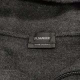 JIL SANDER ウールニット フルジップパーカー ブルゾン サイズ46 イタリア製 パーカー 2015AW チャコールグレー メンズ ジルサンダー【中古】6-0925T♪