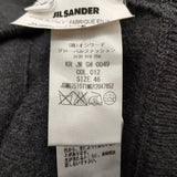 JIL SANDER ウールニット フルジップパーカー ブルゾン サイズ46 イタリア製 パーカー 2015AW チャコールグレー メンズ ジルサンダー【中古】6-0925T♪
