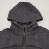 JIL SANDER ウールニット フルジップパーカー ブルゾン サイズ46 イタリア製 パーカー 2015AW チャコールグレー メンズ ジルサンダー【中古】6-0925T♪