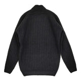 JOHN SMEDLEY POWER RIBBED FULL ZIP JACKET サイズL イギリス製 レーヨンアルパカウール リブニット ジャケット ブラック メンズ ジョンスメドレー【中古】6-0925T♪