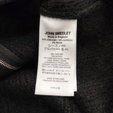 JOHN SMEDLEY POWER RIBBED FULL ZIP JACKET サイズL イギリス製 レーヨンアルパカウール リブニット ジャケット ブラック メンズ ジョンスメドレー【中古】6-0925T♪