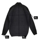 JOHN SMEDLEY POWER RIBBED FULL ZIP JACKET サイズL イギリス製 レーヨンアルパカウール リブニット ジャケット ブラック メンズ ジョンスメドレー【中古】6-0925T♪