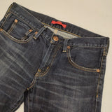 RED CARD Anniversary 20th ボーイフレンドデニムパンツ 64503 サイズ24 デニムパンツ ブルー レディース レッドカード【中古】6-0917G∞