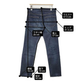 RED CARD Anniversary 20th ボーイフレンドデニムパンツ 64503 サイズ24 デニムパンツ ブルー レディース レッドカード【中古】6-0917G∞