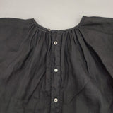 nest Robe ラミー付け襟ブラウス フリル ギャザー 定価30800円 01222-1202 ブラウス シャツ ブラック レディース ネストローブ【中古】6-0912M∞