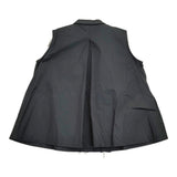 fofofofa RIFFLE BLOUSE VEST フリルブラウスベスト fo-4 定価40700円 コットン ノースリーブ ブラウス シャツ ブラック レディース【中古】6-0710S♪
