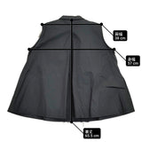 fofofofa RIFFLE BLOUSE VEST フリルブラウスベスト fo-4 定価40700円 コットン ノースリーブ ブラウス シャツ ブラック レディース【中古】6-0710S♪