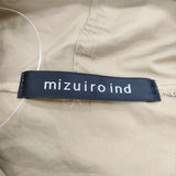 mizuiro-ind コットンポリエステル ドレープフードコート カーディガン 羽織り ガウン 薄手 コート ベージュ レディース ミズイロインド【中古】6-0805G◎
