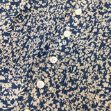 45R/45rpm インディゴピンタック 花柄 ボタニカル ブラウス シャツ ネイビー ライトグレー レディース フォーティーファイブアールピーエム【中古】6-1003M∞