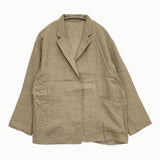 YLEVE LINEN POPLIN JACKET 定価60500円 168-5120057 サイズ0 リネンポプリン ジャケット 25SS カーキ レディース イレーヴ【中古】6-0710M♪