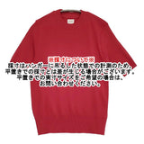 gicipi ARGENTO アルジェーント Cotone Soft クルーネック5分袖ニットソー イタリア製 コットン セーター ニット レッド レディース ジチピ【中古】6-0710S♪