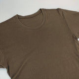 JURGEN LEHL J0191UB051 コットン ロゴバックプリント クルーネック サイズM 半袖Ｔシャツ カットソー ブラウン レディース ヨーガンレール【中古】6-0711S△
