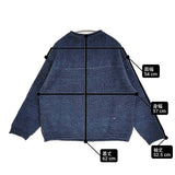 45R/45rpm モカシンニットの908アウターTシャツ（インディゴ）定価66000円 セーター ニット ネイビー レディース フォーティーファイブアールピーエム【中古】6-0712M♪