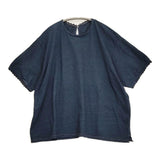 45R/45rpm レースde天竺Tシャツ 藍納戸 定価24200円 半袖Ｔシャツ カットソー ネイビー レディース フォーティーファイブアールピーエム【中古】6-0712S♪