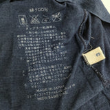 45R/45rpm コットン インディゴお花プリント サイズ3 日本製 五分袖 Ｔシャツ カットソー ネイビー レディース フォーティーファイブアールピーエム【中古】6-0712S♪