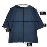 45R/45rpm コットン インディゴお花プリント サイズ3 日本製 五分袖 Ｔシャツ カットソー ネイビー レディース フォーティーファイブアールピーエム【中古】6-0712S♪