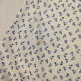 45R/45rpm 小花柄 七分袖 サイズ2 コットン Ｔシャツ カットソー ホワイト ブルー レディース フォーティーファイブアールピーエム【中古】6-0919M∞