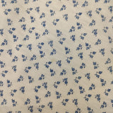45R/45rpm 小花柄 七分袖 サイズ2 コットン Ｔシャツ カットソー ホワイト ブルー レディース フォーティーファイブアールピーエム【中古】6-0919M∞