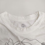 45R/45rpm お花刺繍 サイズ2 コットン 日本製 半袖Ｔシャツ カットソー ホワイト レディース フォーティーファイブアールピーエム【中古】6-0712S♪