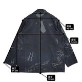 45R/45rpm ダック落書きプリントの908カバーオール（インディゴ） 定価140800円 ネイビー レディース フォーティーファイブアールピーエム【中古】6-0712M♪