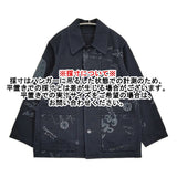 45R/45rpm ダック落書きプリントの908カバーオール（インディゴ） 定価140800円 ネイビー レディース フォーティーファイブアールピーエム【中古】6-0712M♪