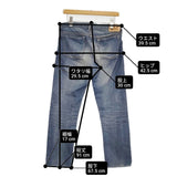 45R/45rpm おこめ比古比女 はたらきもの 定価59400円 28インチ デニムパンツ ブルー レディース フォーティーファイブアールピーエム【中古】6-0712G♪