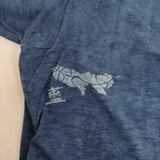 45R/45rpm 藍染め天竺の908馬Tシャツ 藍職人いろいろ 青梅 おうめ藍 長袖Ｔシャツ カットソー ロンＴ ブルー レディース フォーティーファイブアールピーエム【中古】6-0712M♪