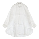 45R/45rpm pate a chou パトアシュ 海コレクション リネン ピンタック 定価110000円 チュニック ホワイト レディース フォーティーファイブアールピーエム【中古】6-0712M♪