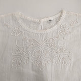 45R/45rpm インドカディのコードde刺繍Tシャツ 定価41800円 ブラウス シャツ ホワイト レディース フォーティーファイブアールピーエム【中古】6-0712M♪