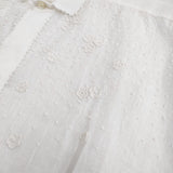 45R/45rpm pate a chou パトアシュ ビーズ刺繍 手刺繍 インド製 リネン 定価121000円 チュニック ホワイト レディース フォーティーファイブアールピーエム【中古】6-0712M♪