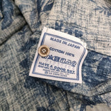 45R/45rpm ラピスプリントのブラウス（インディゴ） 定価69300円 ブラウス シャツ ブルー グレー レディース フォーティーファイブアールピーエム【中古】6-0712M♪