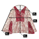 45R/45rpm インドカディブロックプリントのパッチワークブラウス 定価79200円 ブラウス シャツ 26SS キナリ レッド レディース フォーティーファイブアールピーエム【中古】6-0712M♪