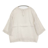 45R/45rpm リネンキュプラツイルTシャツ 定価25300円 ブラウス シャツ オフホワイト系 ベージュ系 レディース フォーティーファイブアールピーエム【中古】6-0712M♪