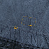 45R/45rpm 藍インドカディdeカットワークTシャツ 定価48400円 ブラウス シャツ ネイビー レディース フォーティーファイブアールピーエム【中古】6-0712S♪