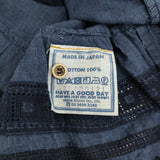 45R/45rpm 藍インドカディdeカットワークTシャツ 定価48400円 ブラウス シャツ ネイビー レディース フォーティーファイブアールピーエム【中古】6-0712S♪