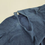 45R/45rpm 藍インドカディdeカットワークTシャツ 定価48400円 ブラウス シャツ ネイビー レディース フォーティーファイブアールピーエム【中古】6-0712S♪
