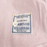 45R/45rpm コンパクトダンプの908ガチャポケシャツ 定価41800円 長袖シャツ ピンク ホワイト レディース フォーティーファイブアールピーエム【中古】6-0712M♪